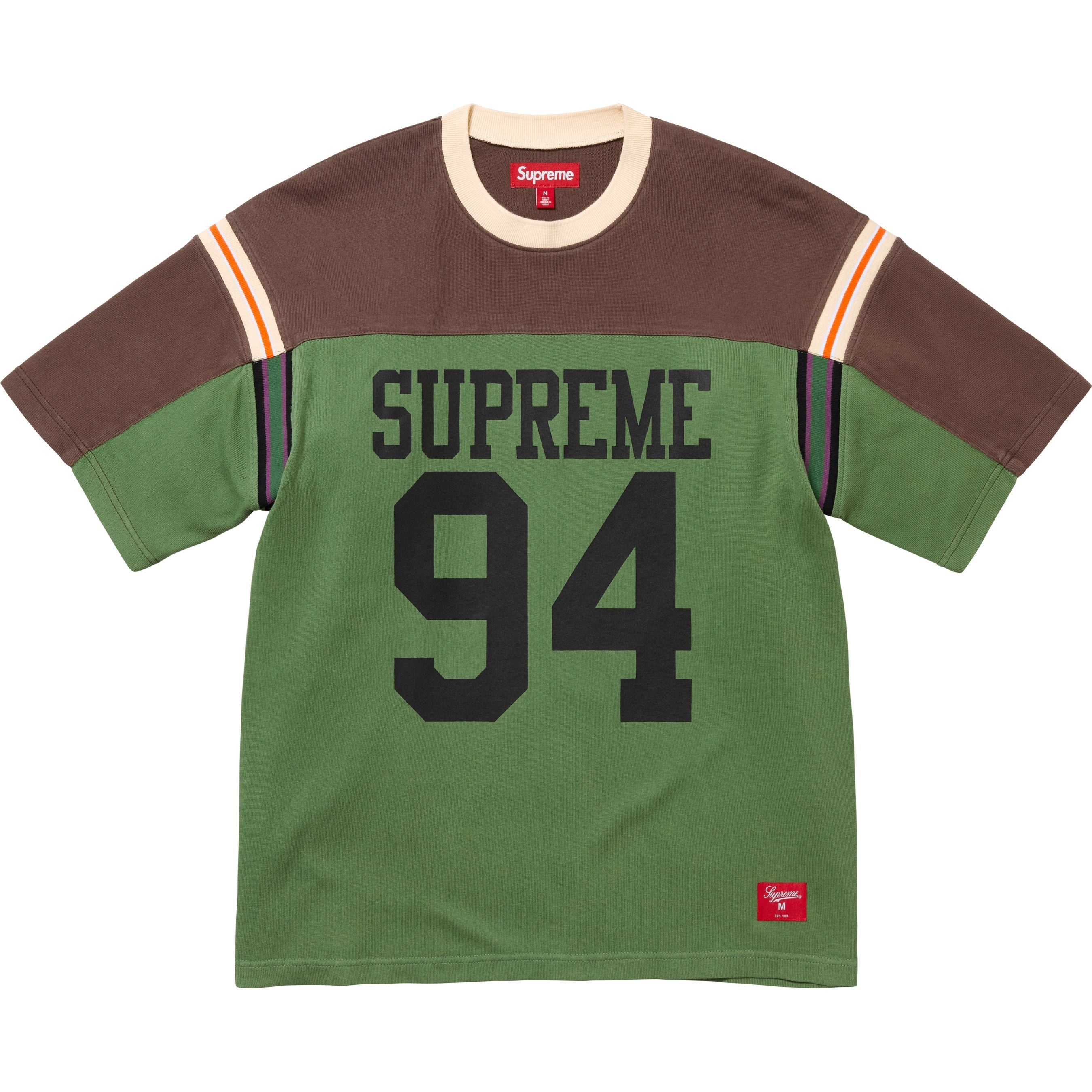 Split S/S Football Top view 3